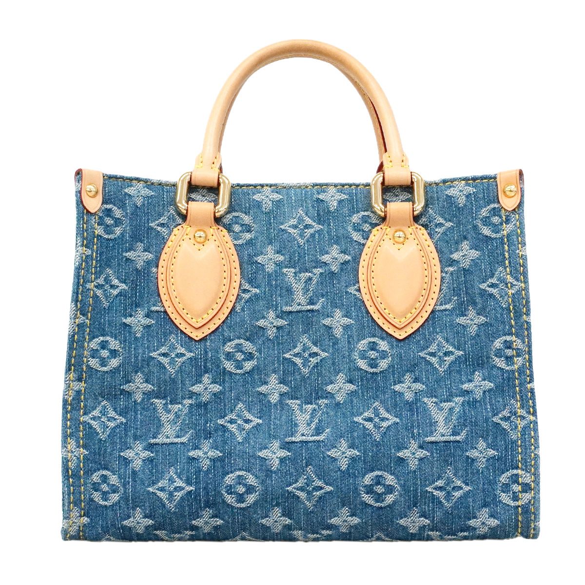 Louis Vuitton Handbag Monogram Denim On The Go PM Blue 2-Way Bag — view 8