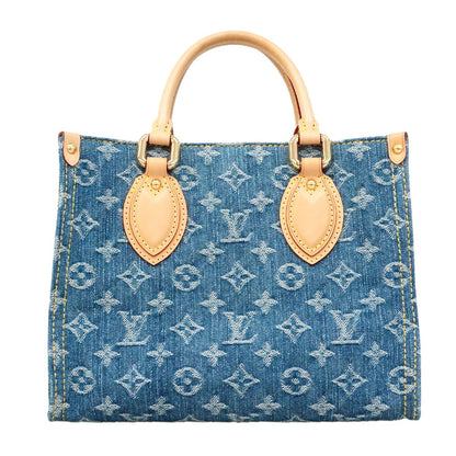 Louis Vuitton Handbag Monogram Denim On The Go PM Blue 2-Way Bag — view 8