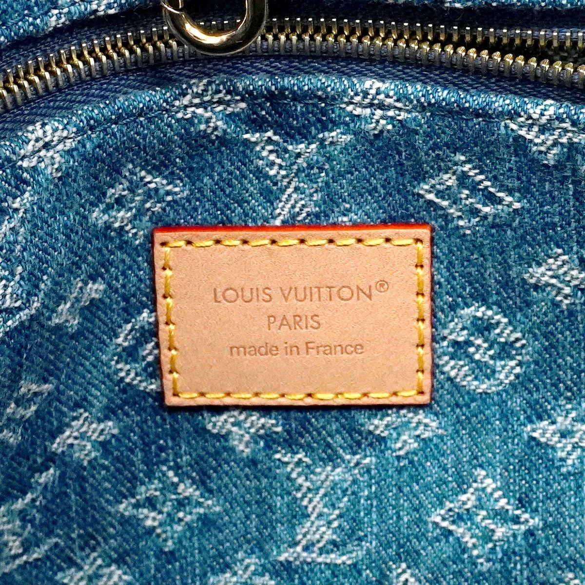 Louis Vuitton Handbag Monogram Denim On The Go PM Blue 2-Way Bag — view 5