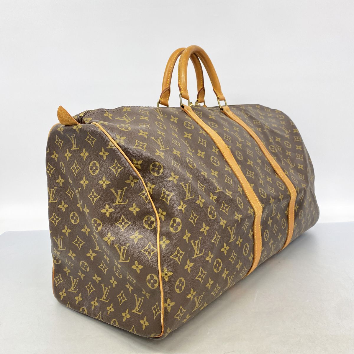 Louis Vuitton Boston Bag Monogram Keepall 60 Brown — view 2