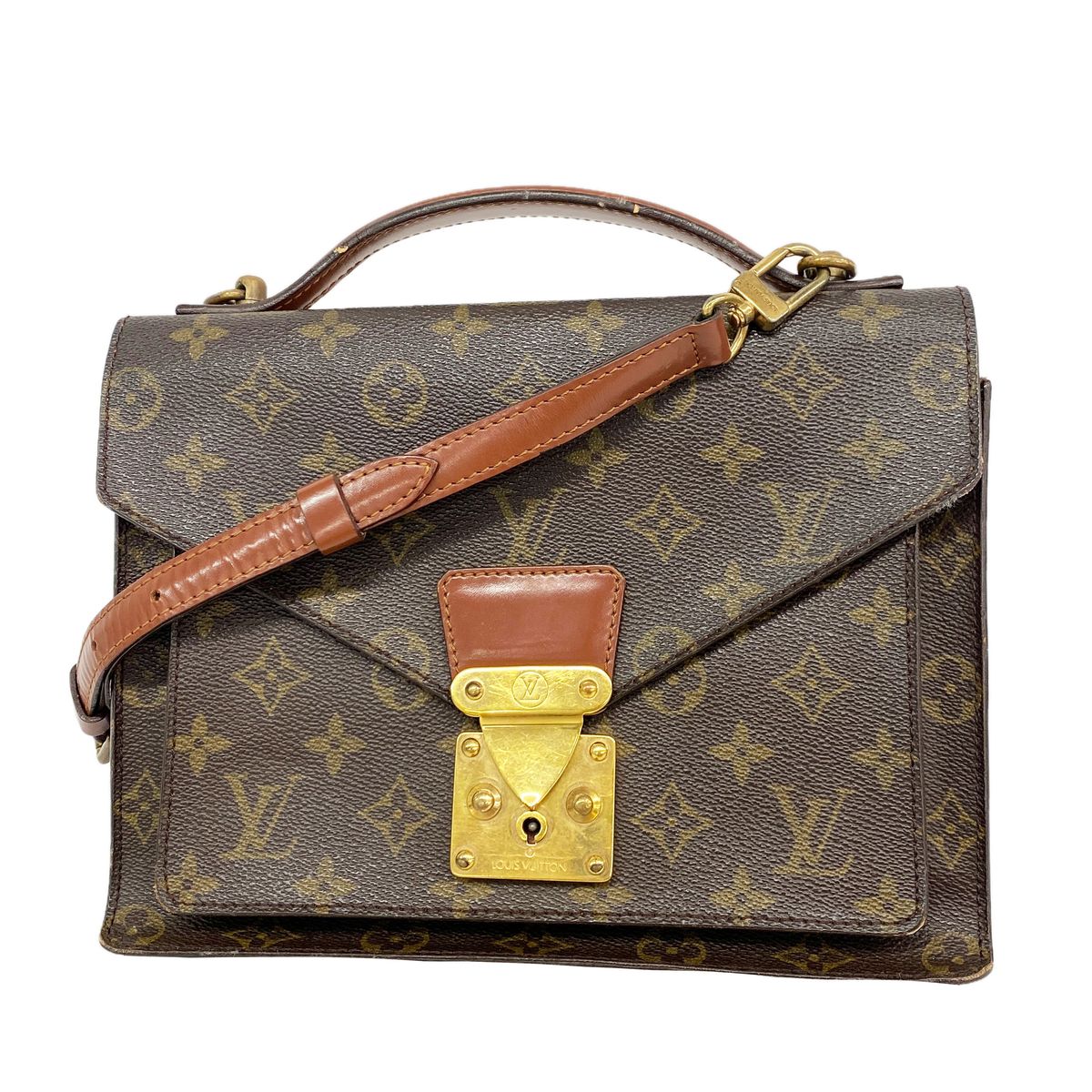 Louis Vuitton Handbag Monogram Monceau 26 Brown 2-Way Bag