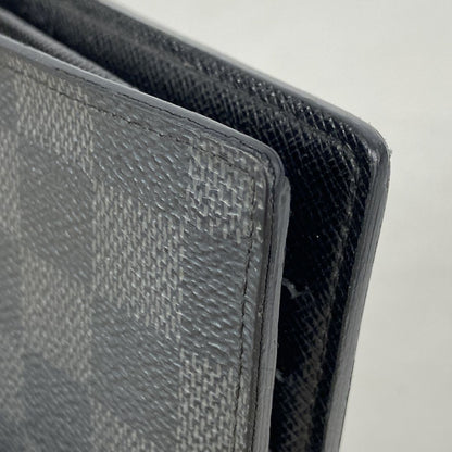 Louis Vuitton Wallet Damier Graphite Portefeuille Brazza Black — view 6