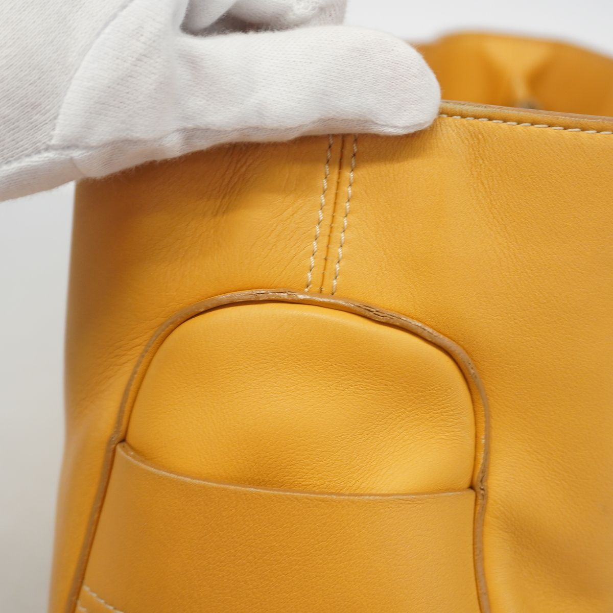 Celine Handbag Boogie Leather Mustard Silver — view 8