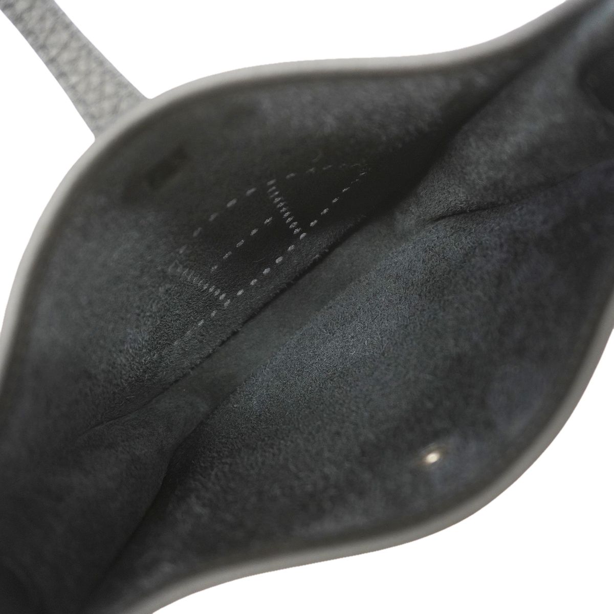Hermes Shoulder Bag Evelyne TPM Taurillon Clemence Black Silver — view 4
