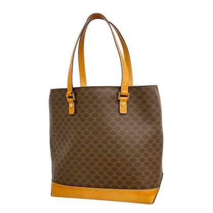 Celine Tote Bag Macadam Brown Gold