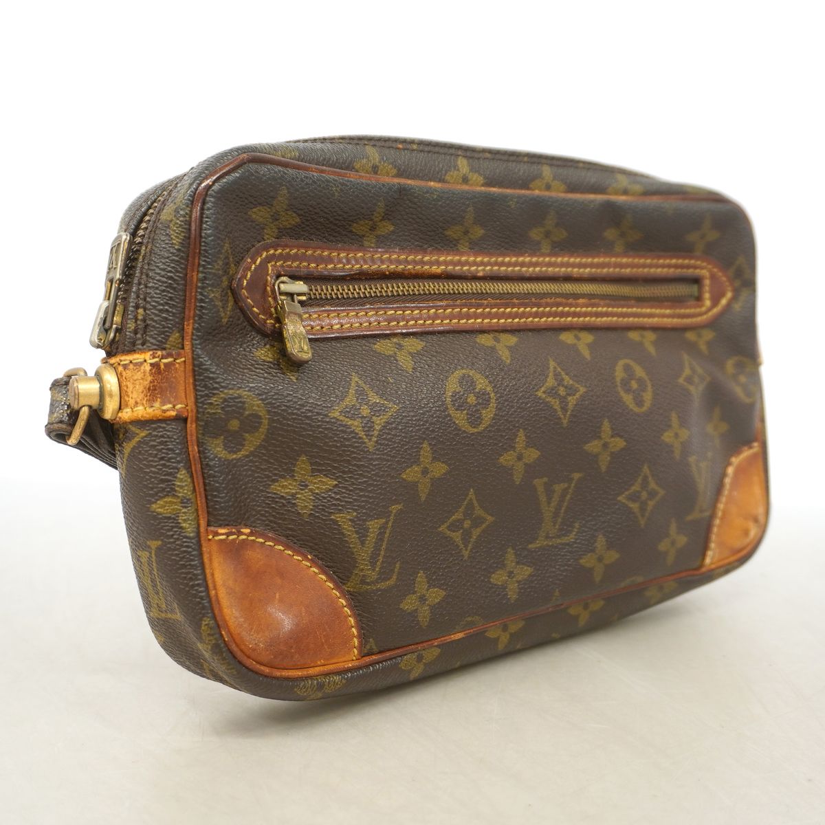 Louis Vuitton Clutch Monogram Marly Dragonne GM Brown — view 2