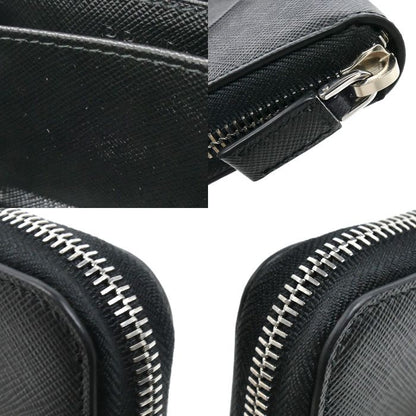 Prada Saffiano Embossed Triangle Coin Purse Black — view 4
