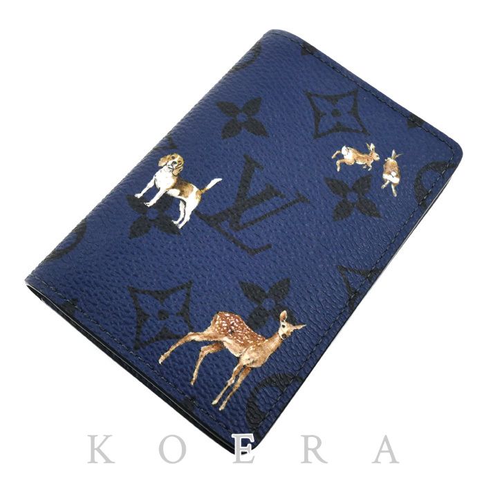 Louis Vuitton Pocket Organizer Card Case Monogram Forest Marine