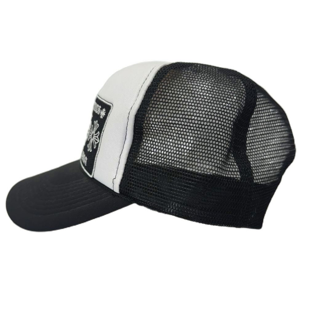 Chrome Hearts First Era CH Trucker Cap Cross Ball Mesh Cap Hat Black — view 3