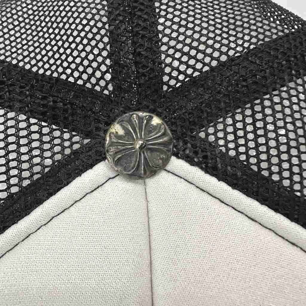 Chrome Hearts First Era CH Trucker Cap Cross Ball Mesh Cap Hat Black — view 6