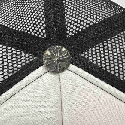 Chrome Hearts First Era CH Trucker Cap Cross Ball Mesh Cap Hat Black — view 6