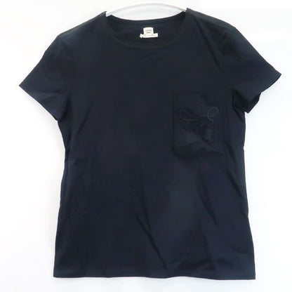 Hermes T-Shirt Embroidery Pocket Navy Tassel Rope Design 34 — view 5