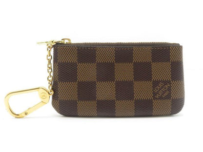 Louis Vuitton Pochette Cles Damier Key Case Canvas Brown Key Holder