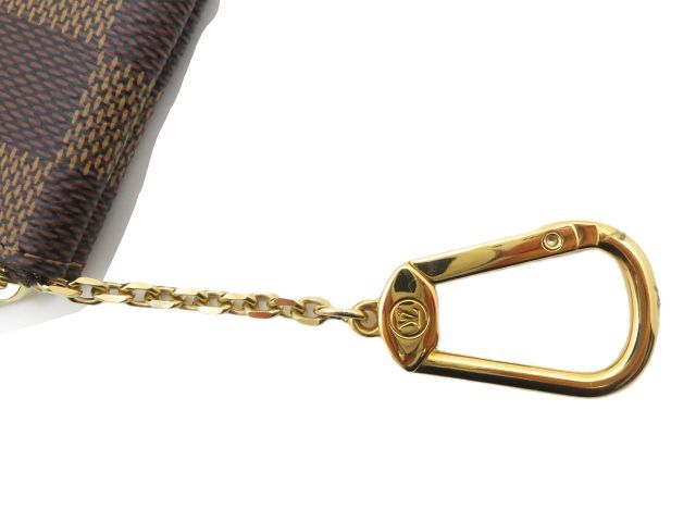 Louis Vuitton Pochette Cles Damier Key Case Canvas Brown Key Holder — view 3