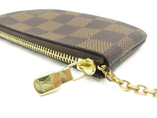Louis Vuitton Pochette Cles Damier Key Case Canvas Brown Key Holder — view 4