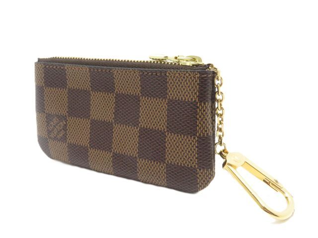 Louis Vuitton Pochette Cles Damier Key Case Canvas Brown Key Holder — view 2