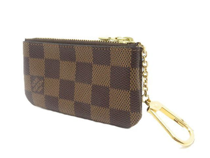 Louis Vuitton Pochette Cles Damier Key Case Canvas Brown Key Holder — view 2