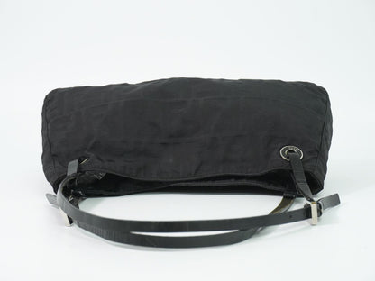 Fendi Zucca Shoulder Bag Canvas Black — view 5