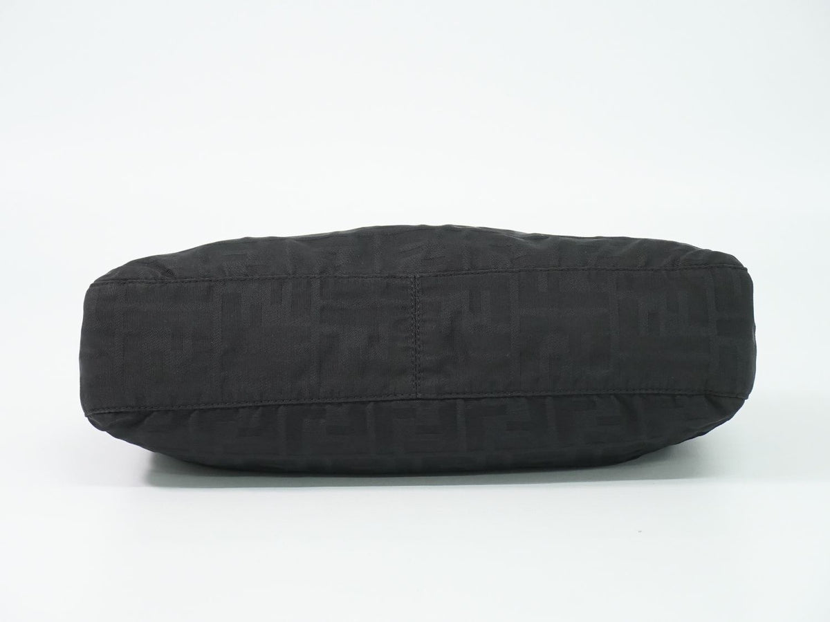 Fendi Zucca Shoulder Bag Canvas Black — view 3
