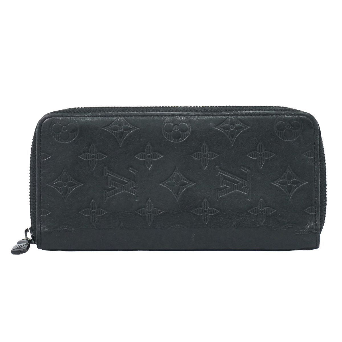 Louis Vuitton LV Zippy Wallet Vertical Monogram Shadow Noir Black