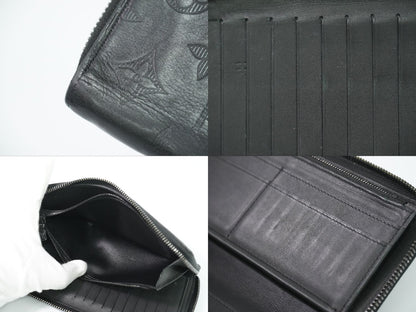 Louis Vuitton LV Zippy Wallet Vertical Monogram Shadow Noir Black — view 8