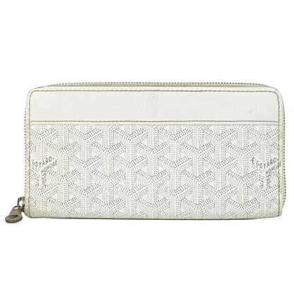 Goyard Matignon GM Zip Around Wallet White