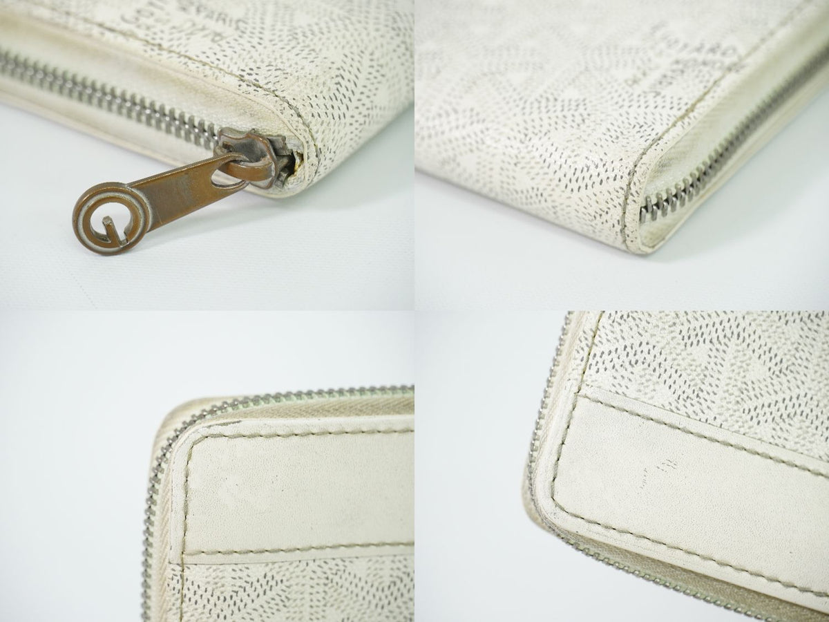 Goyard Matignon GM Zip Around Wallet White — view 6
