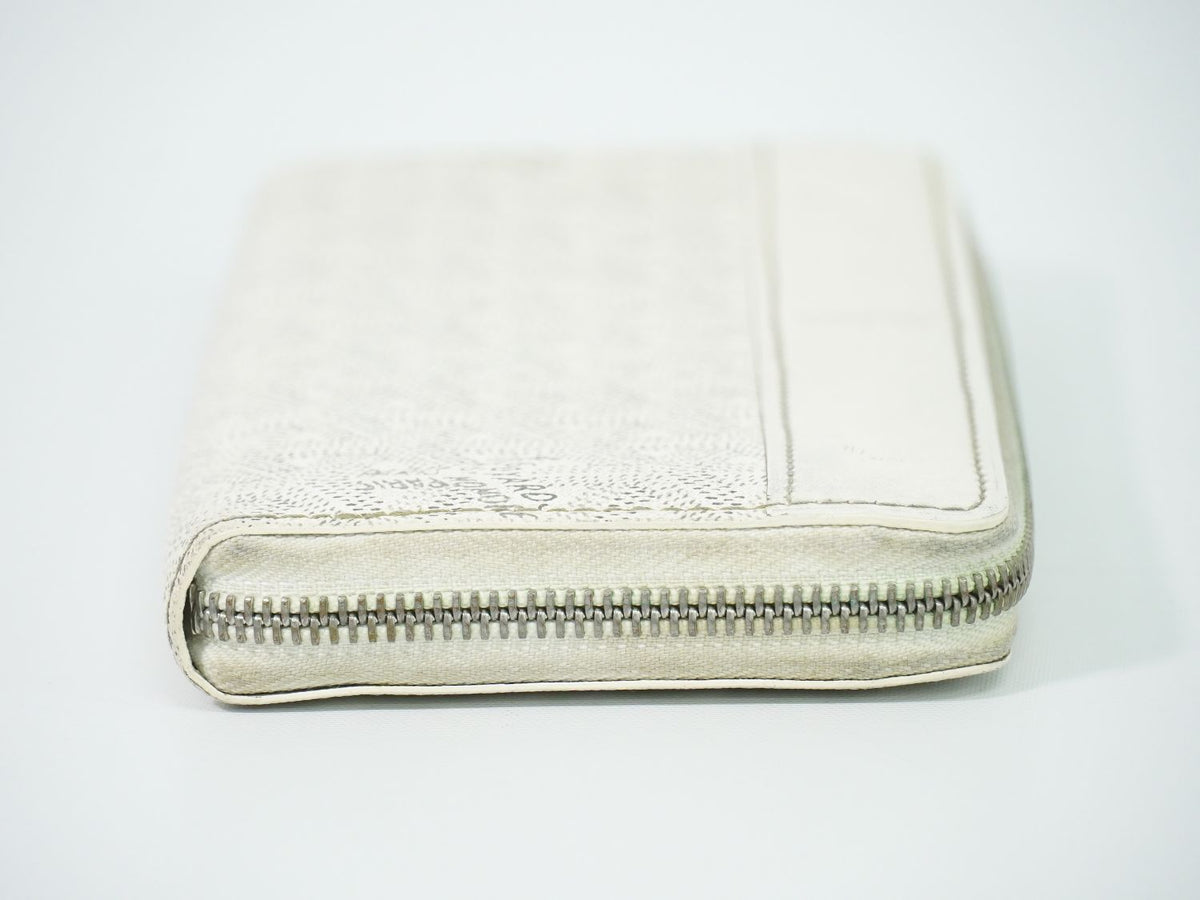 Goyard Matignon GM Zip Around Wallet White — view 4