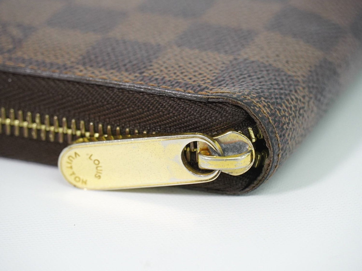 Louis Vuitton LV Vintage Zippy Wallet Damier Ebene Brown — view 6