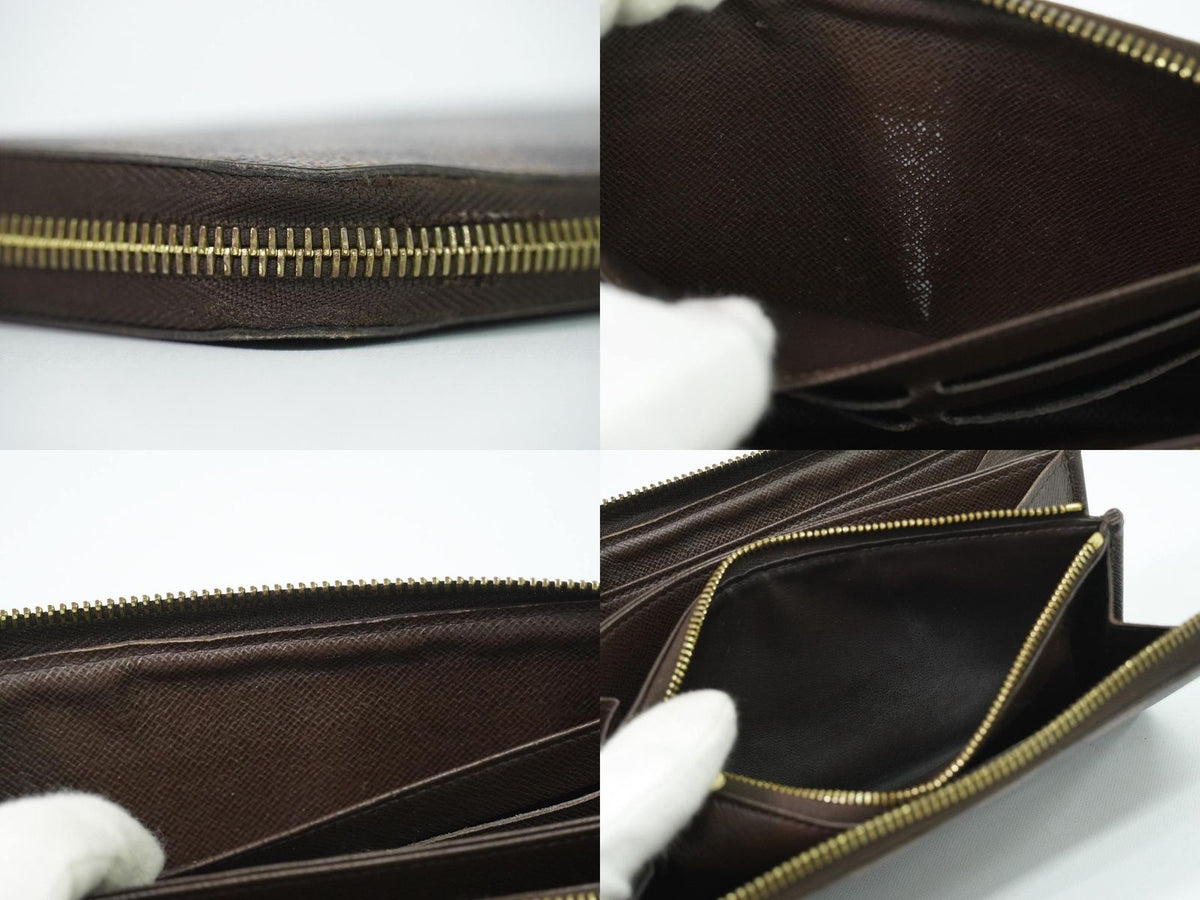 Louis Vuitton LV Vintage Zippy Wallet Damier Ebene Brown — view 8