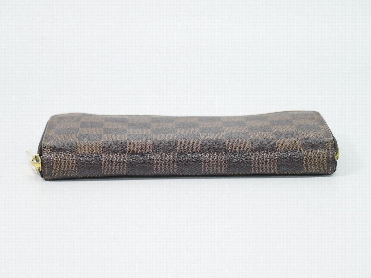 Louis Vuitton LV Vintage Zippy Wallet Damier Ebene Brown — view 3