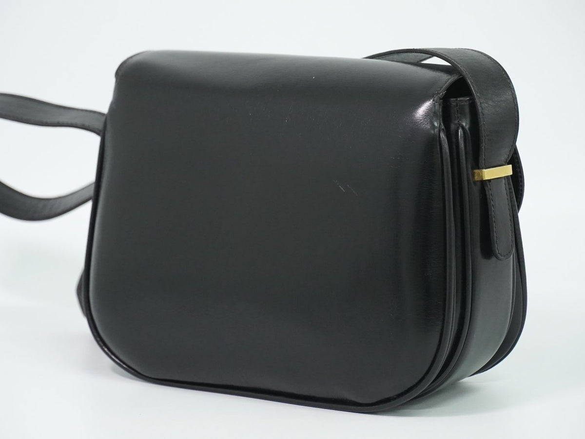 Celine Leather Shoulder Bag Pochette Black — view 2