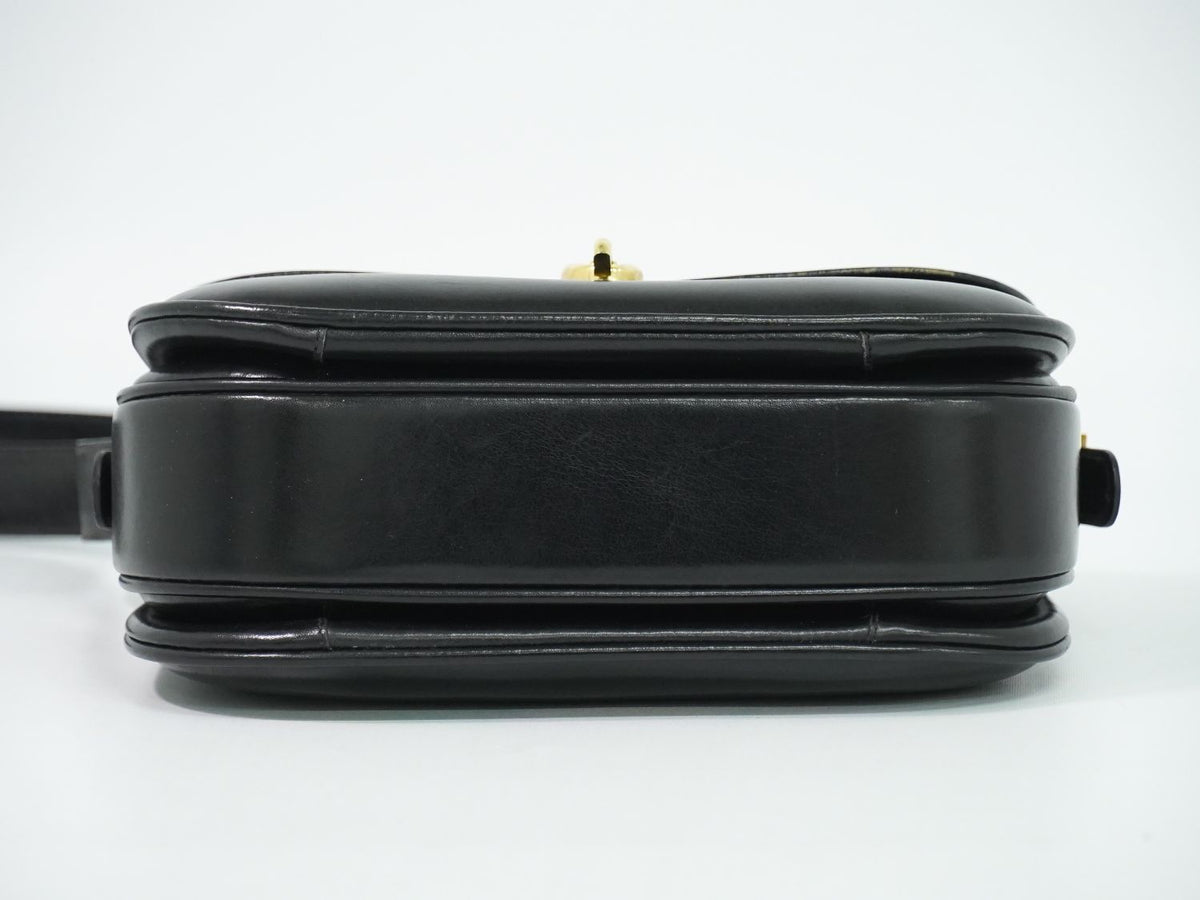 Celine Leather Shoulder Bag Pochette Black — view 3