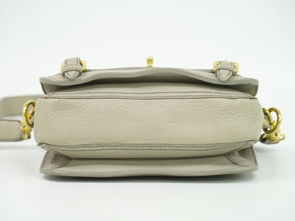 Miu Miu Leather Shoulder Bag Pochette Gray — view 3