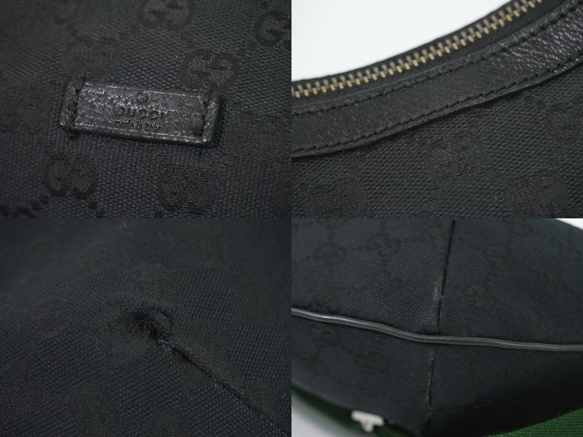 Gucci Sherry Line GG Canvas Shoulder Bag Pochette Black Shelly — view 7