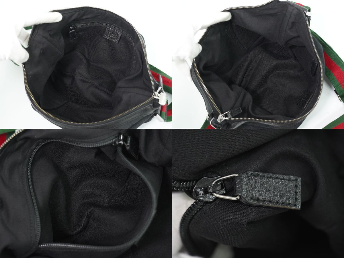 Gucci Sherry Line GG Canvas Shoulder Bag Pochette Black Shelly — view 8