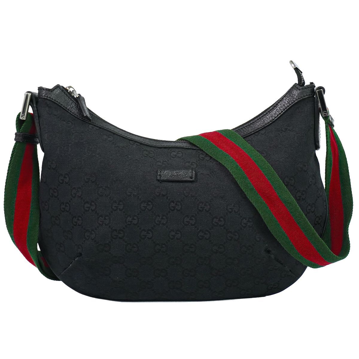 Gucci Sherry Line GG Canvas Shoulder Bag Pochette Black Shelly