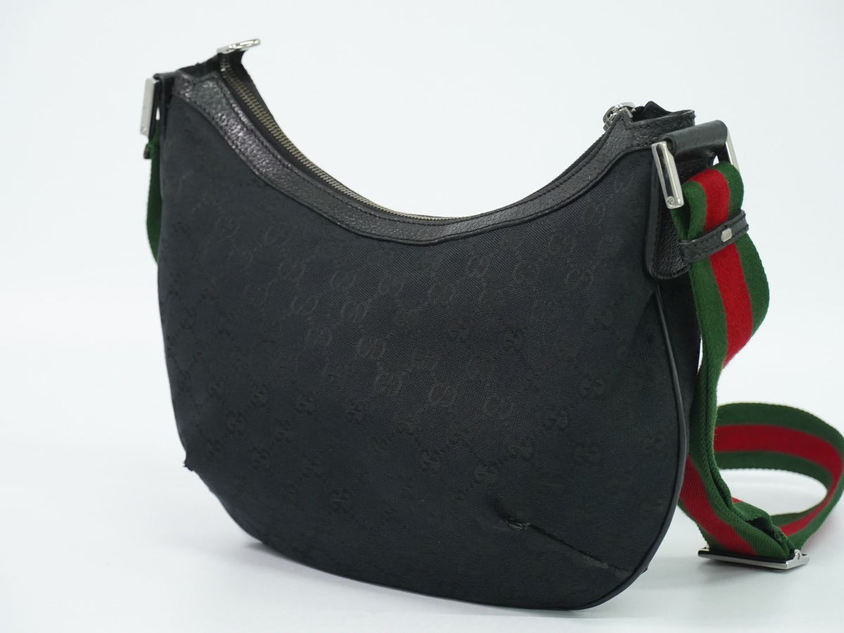 Gucci Sherry Line GG Canvas Shoulder Bag Pochette Black Shelly — view 2