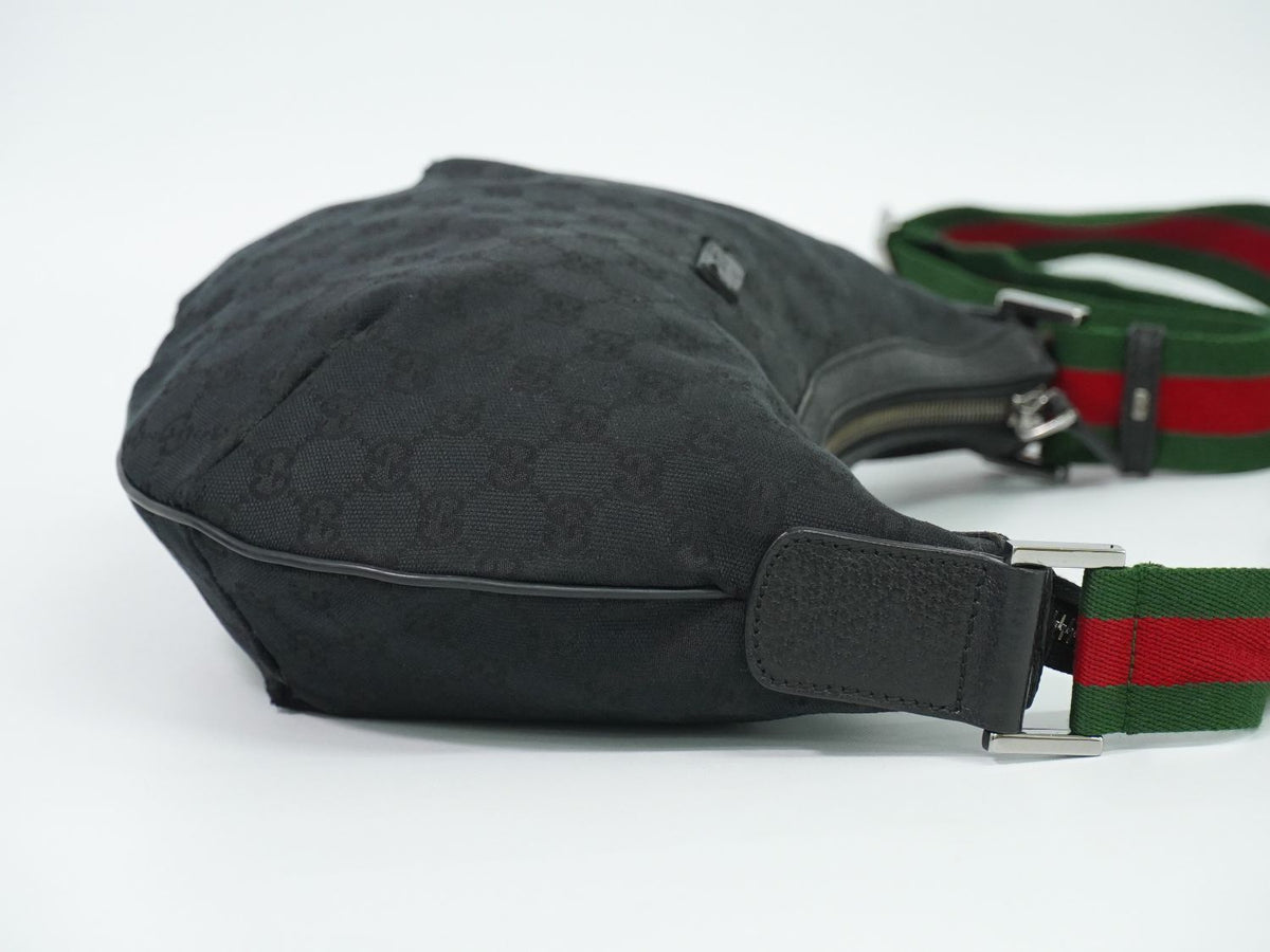 Gucci Sherry Line GG Canvas Shoulder Bag Pochette Black Shelly — view 4