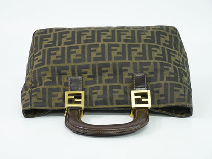 Fendi Zucca Tote Bag Canvas Brown — view 5