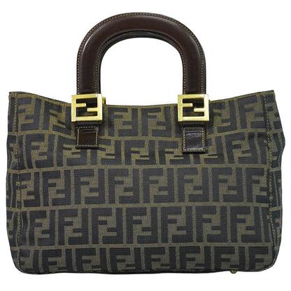 Fendi Zucca Tote Bag Canvas Brown