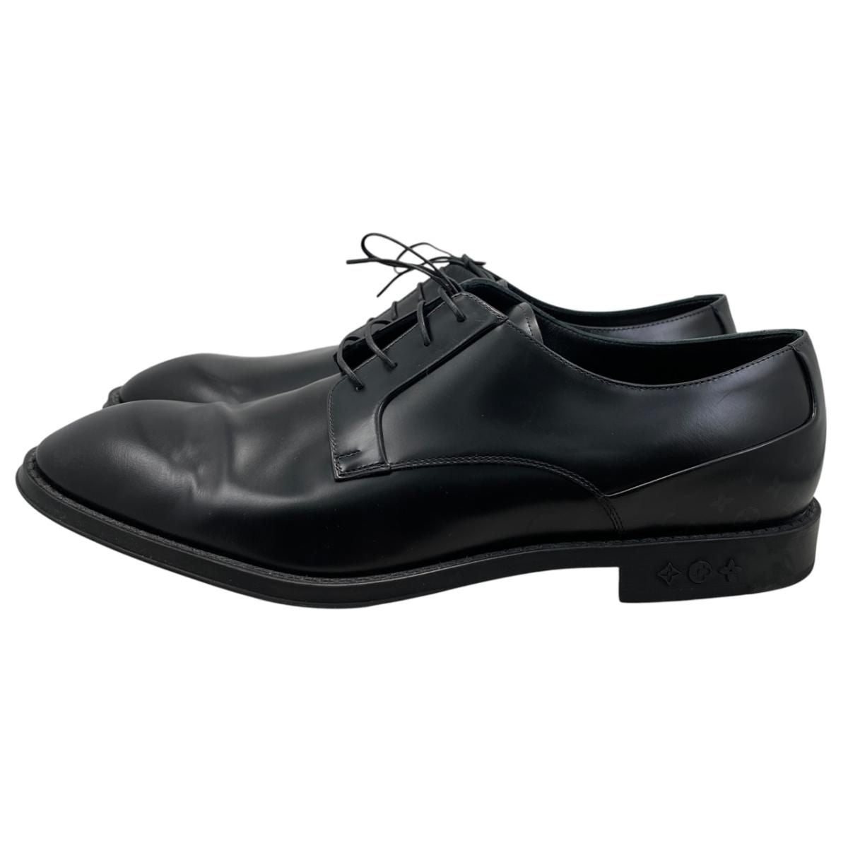 Louis Vuitton Leather Shoes Kensington Derby Black Monogram 10 — view 2