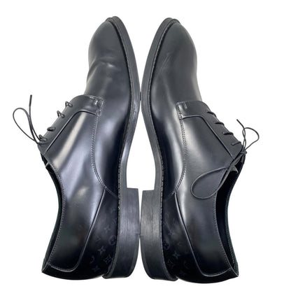 Louis Vuitton Leather Shoes Kensington Derby Black Monogram 10 — view 6
