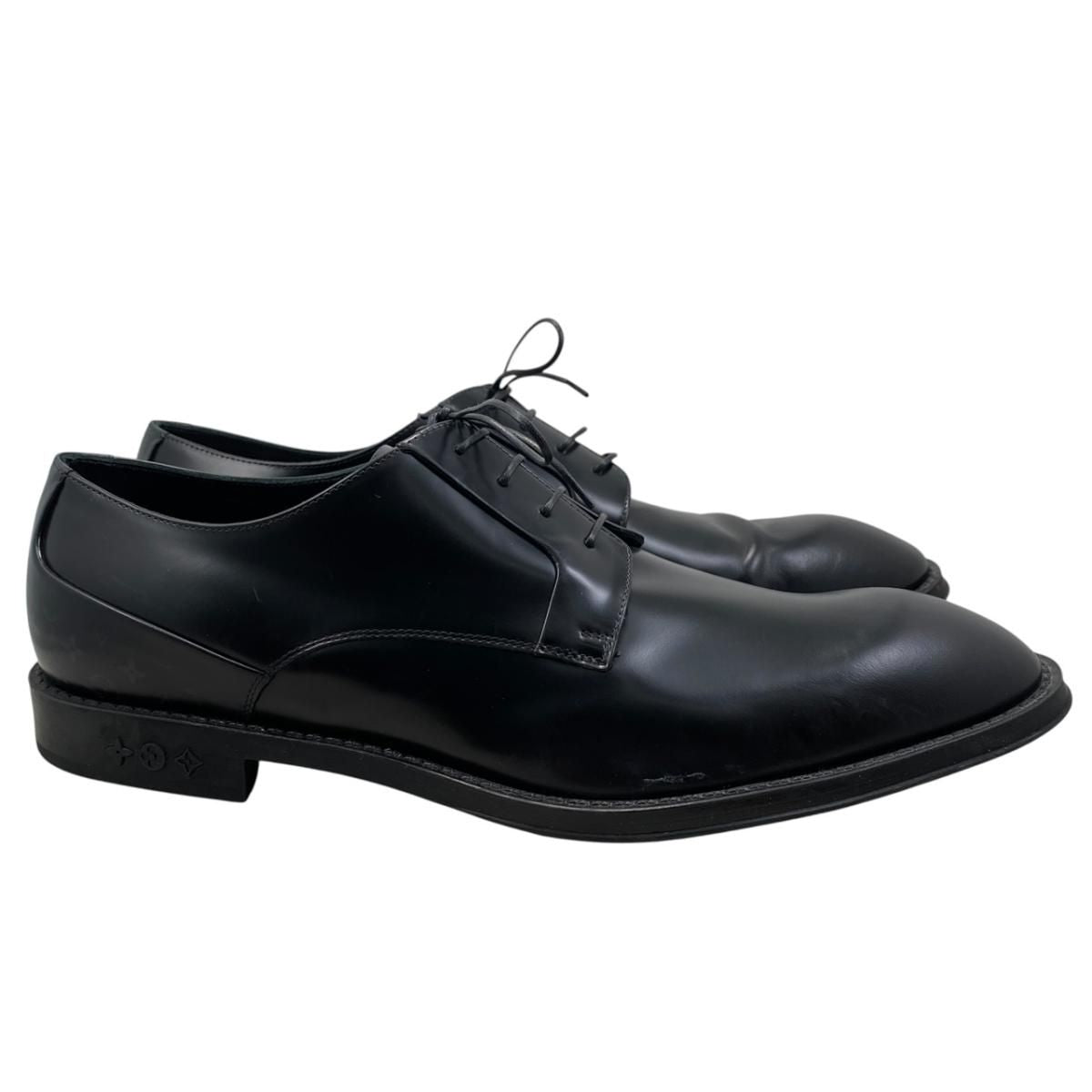 Louis Vuitton Leather Shoes Kensington Derby Black Monogram 10 — view 3