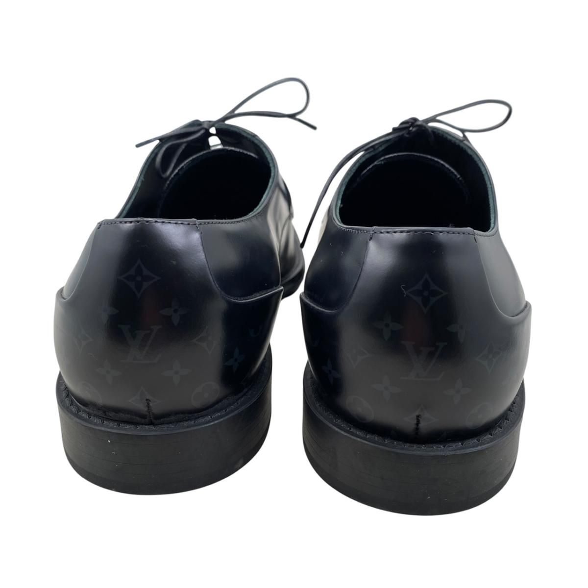 Louis Vuitton Leather Shoes Kensington Derby Black Monogram 10 — view 4