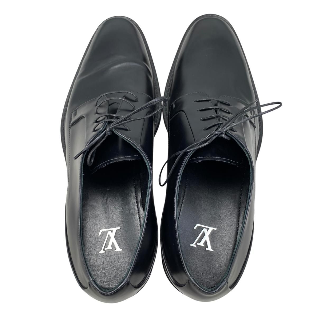 Louis Vuitton Leather Shoes Kensington Derby Black Monogram 10 — view 5