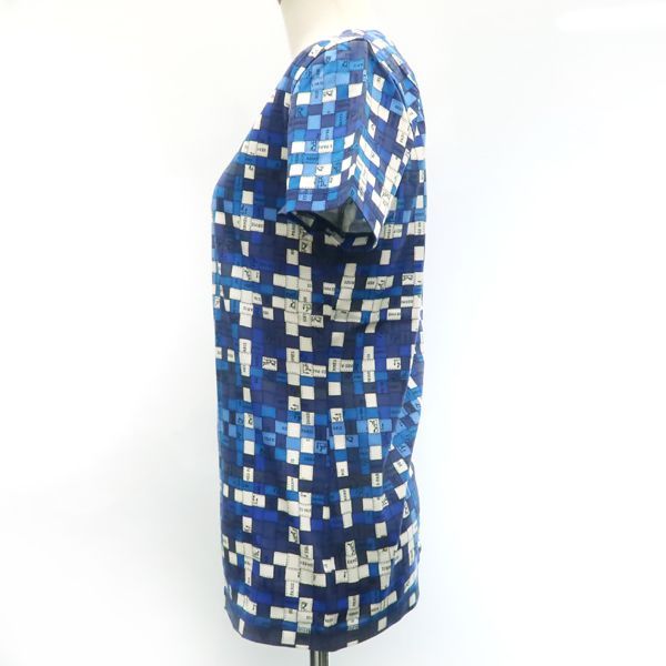 Hermes T-Shirt Bolduc Check Blue Cotton Ribbon Included 34 — view 2