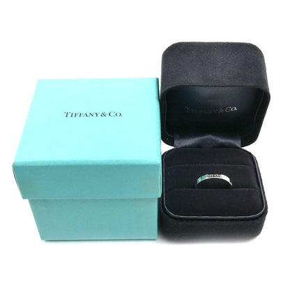 Tiffany & Co Platinum Flat Band Diamond Ring — view 8