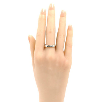 Tiffany & Co Platinum Flat Band Diamond Ring — view 7