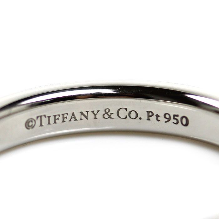 Tiffany & Co Platinum Flat Band Diamond Ring — view 5
